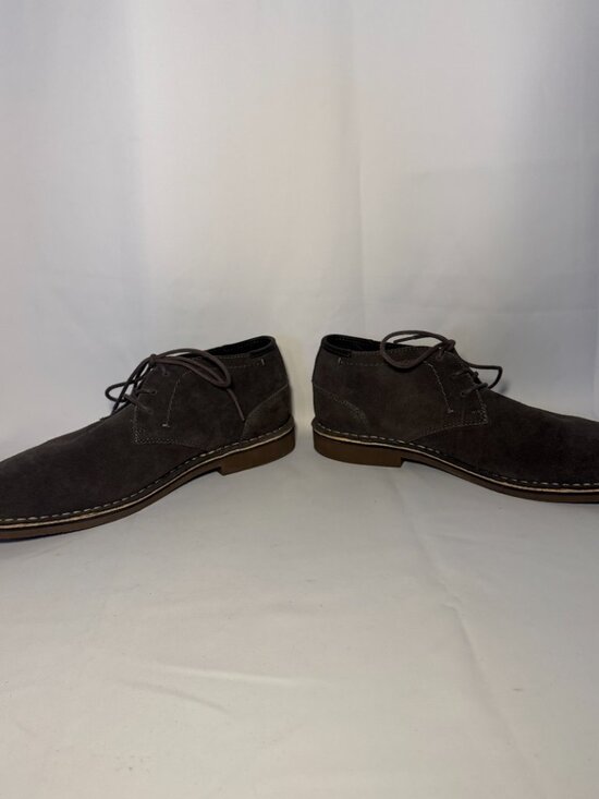Kenneth Cole Maven Chukka Shoe Mens 12M Dark Gray Suede Leather Low Boot NWOB main image 5